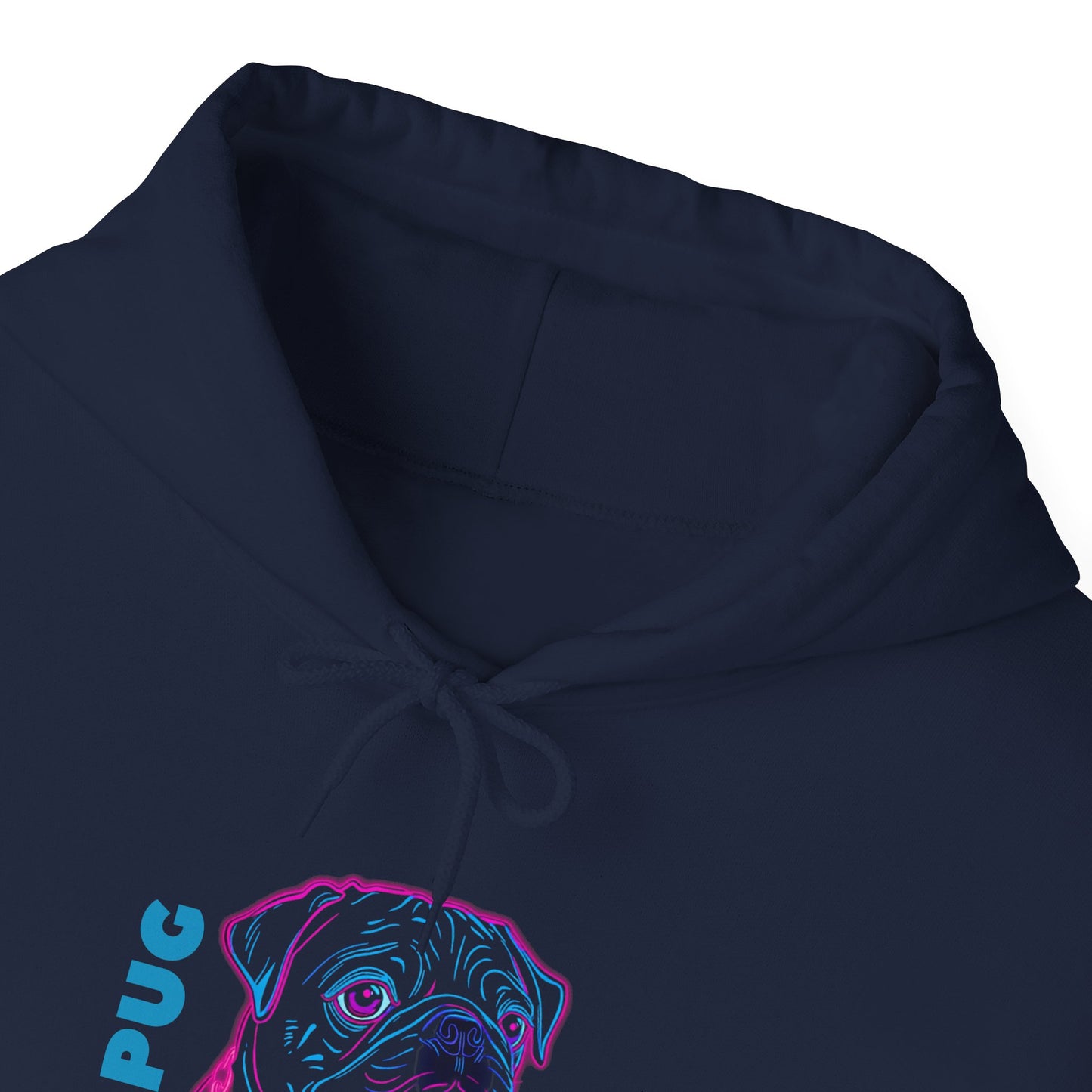 Pug Streetwear Hoodie — Neon Pug Unisex Pullover