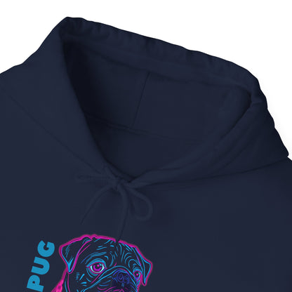 Pug Streetwear Hoodie — Neon Pug Unisex Pullover