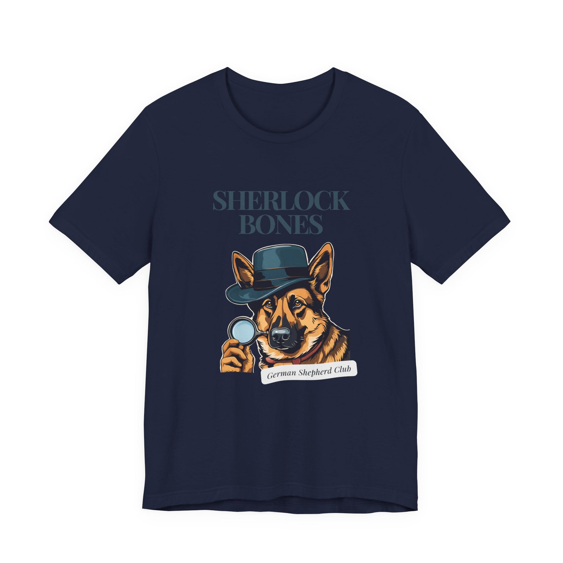 Sherlock Bones Detective Dog T-Shirt — Heather Mauve — funny dog tee — SniffWaggleNWalk™