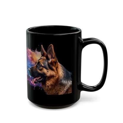 Cosmic space German Shepherd coffee mug for dog owners