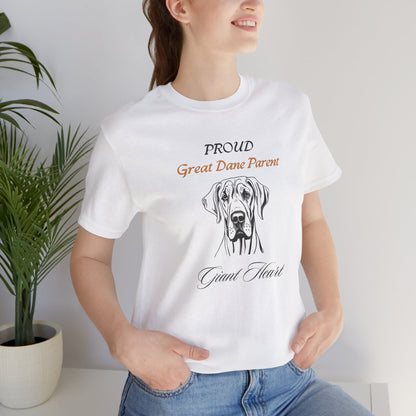 Proud Great Dane Parent organic cotton t-shirt, front design