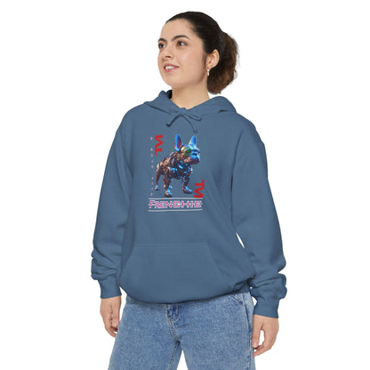 French Bulldog Neon Hoodie | Unisex Garment-Dyed Sweatshirt for Dog Lovers