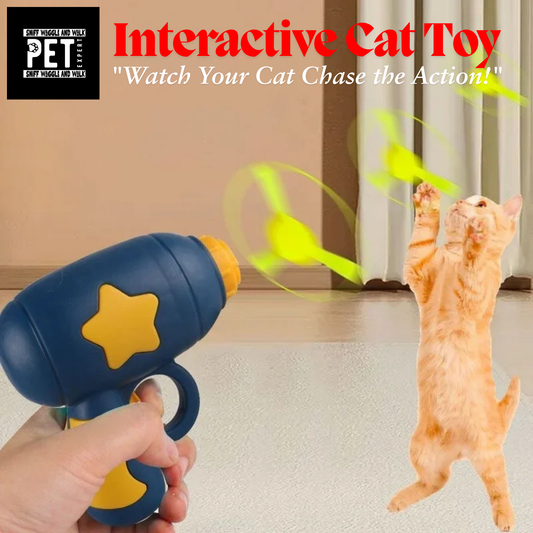 Interactive Toy Cat Launcher with Spinning Flying Discs – Fun, Safe Play for Cats & Pet Owners!-Sniffwaggleandwalk™