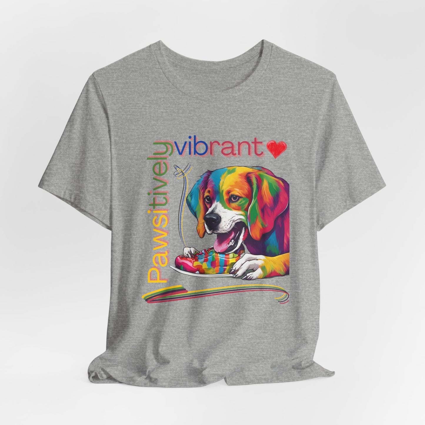 Pawsitively Vibrant T-Shirt — pop-art beagle tee lifestyle