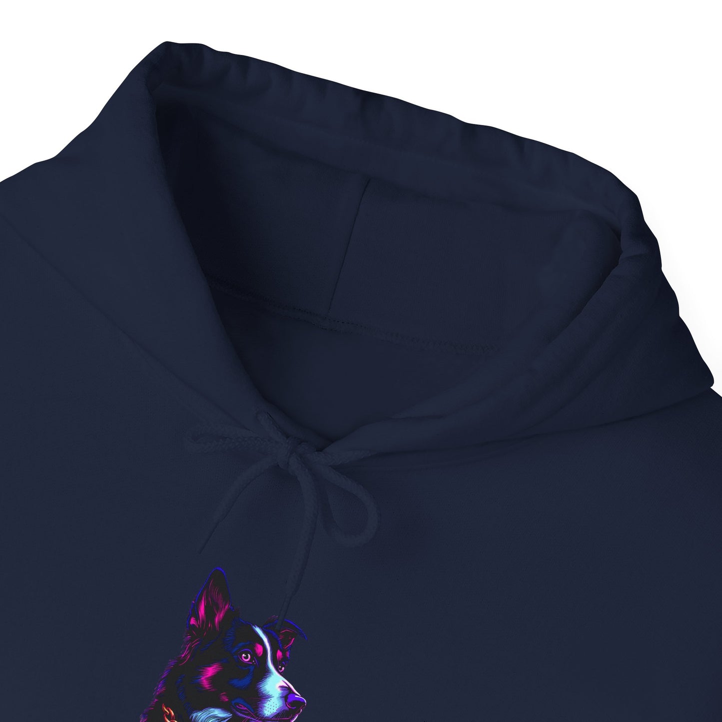 Border Collie Streetwear Hoodie — Neon Border Collie Unisex Pullover