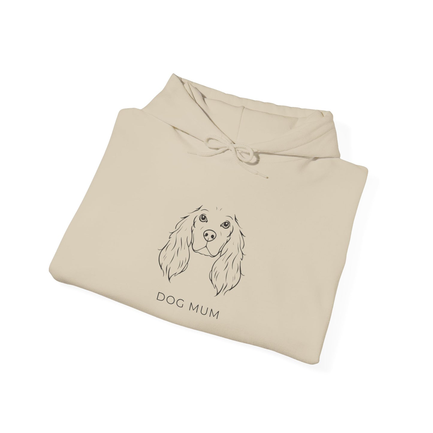 Cocker Spaniel Dog Mum hoodie shown on a model