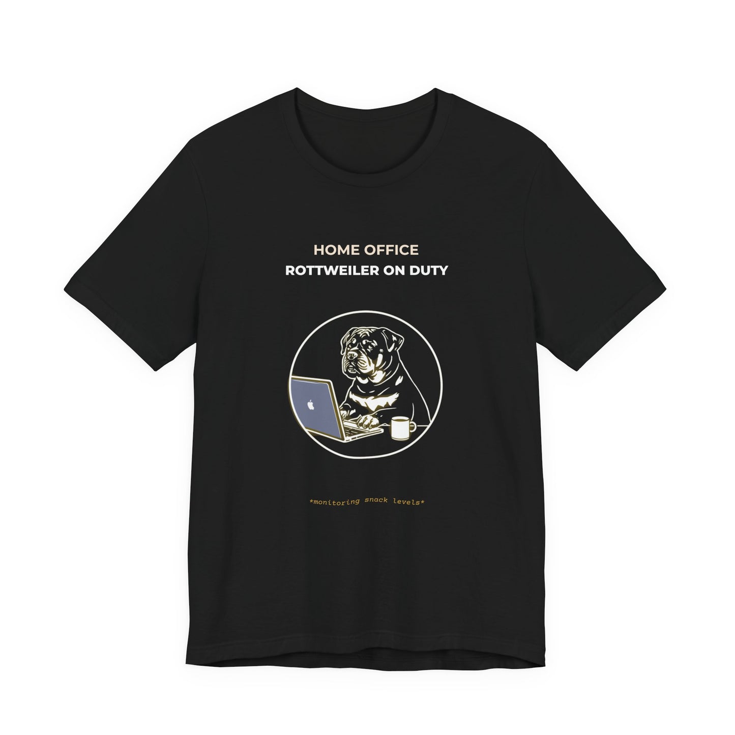 Rottweiler Home Office Tee — "Home Office Rottweiler On Duty" Graphic T‑Shirt