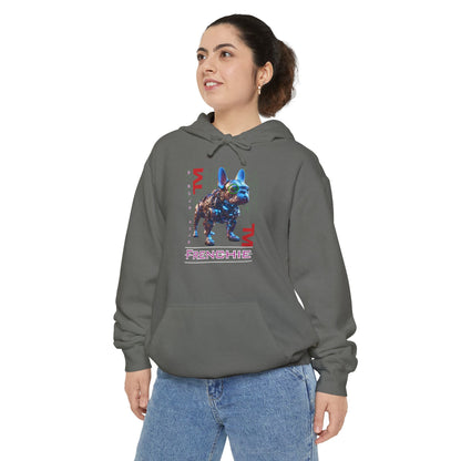 French Bulldog Neon Hoodie | Unisex Garment-Dyed Sweatshirt for Dog Lovers