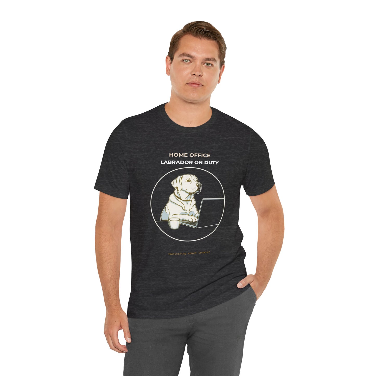 Labrador 'Home Office Labrador On Duty' T‑Shirt