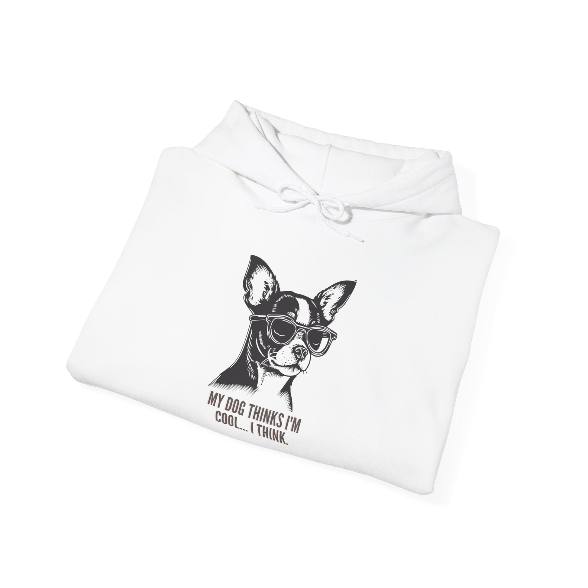 My Dog Thinks I'm Cool hoodie lifestyle shot