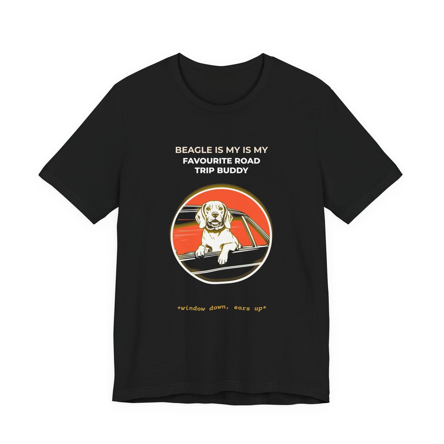 Beagle Road Trip Tee – “Beagle Is My Favourite Road Trip Buddy” Dog Lover Shirt