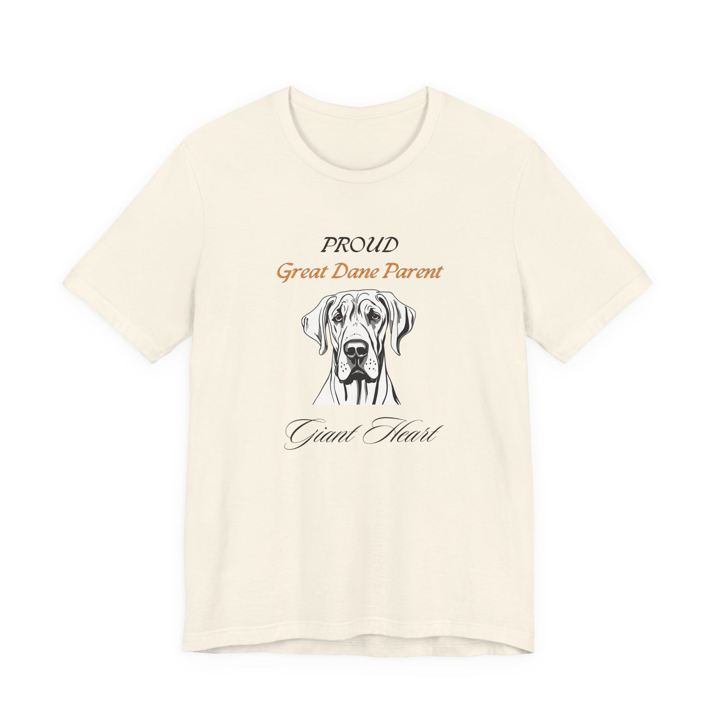 Proud Great Dane Parent t-shirt in White, front view