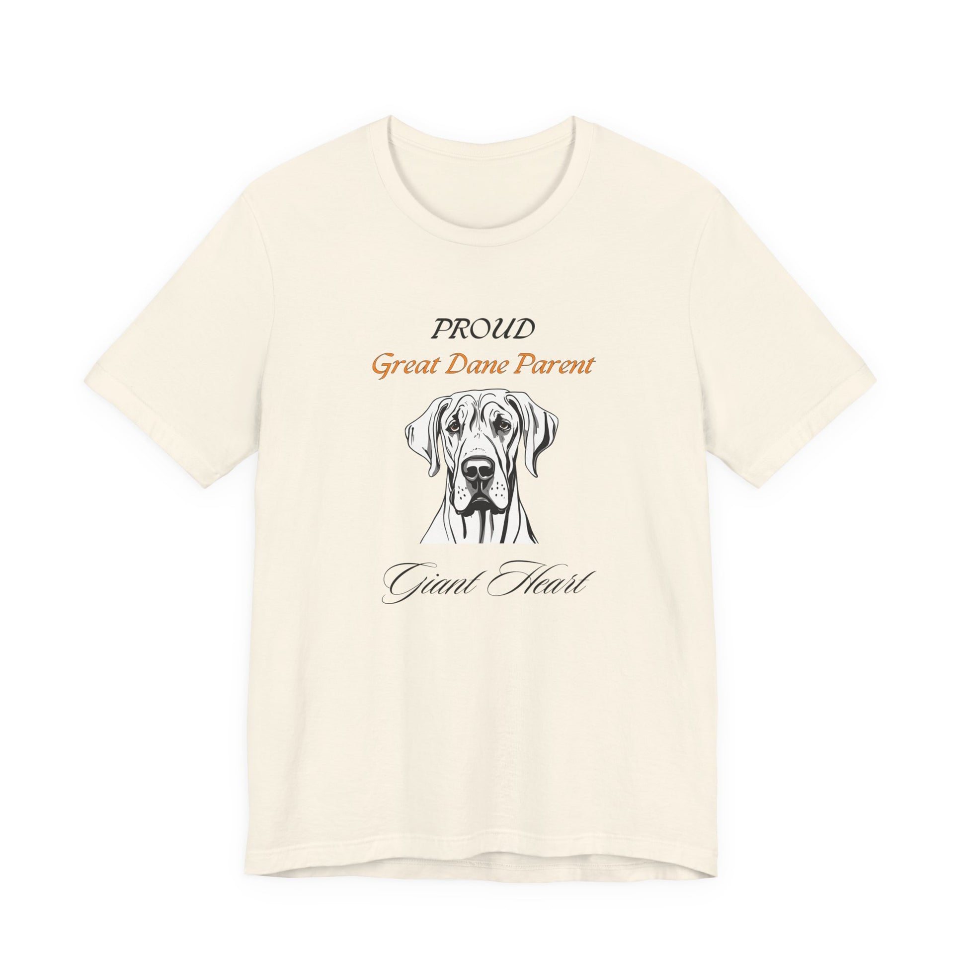 Proud Great Dane Parent t-shirt in White, front view