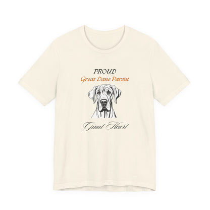 Proud Great Dane Parent t-shirt in White, front view