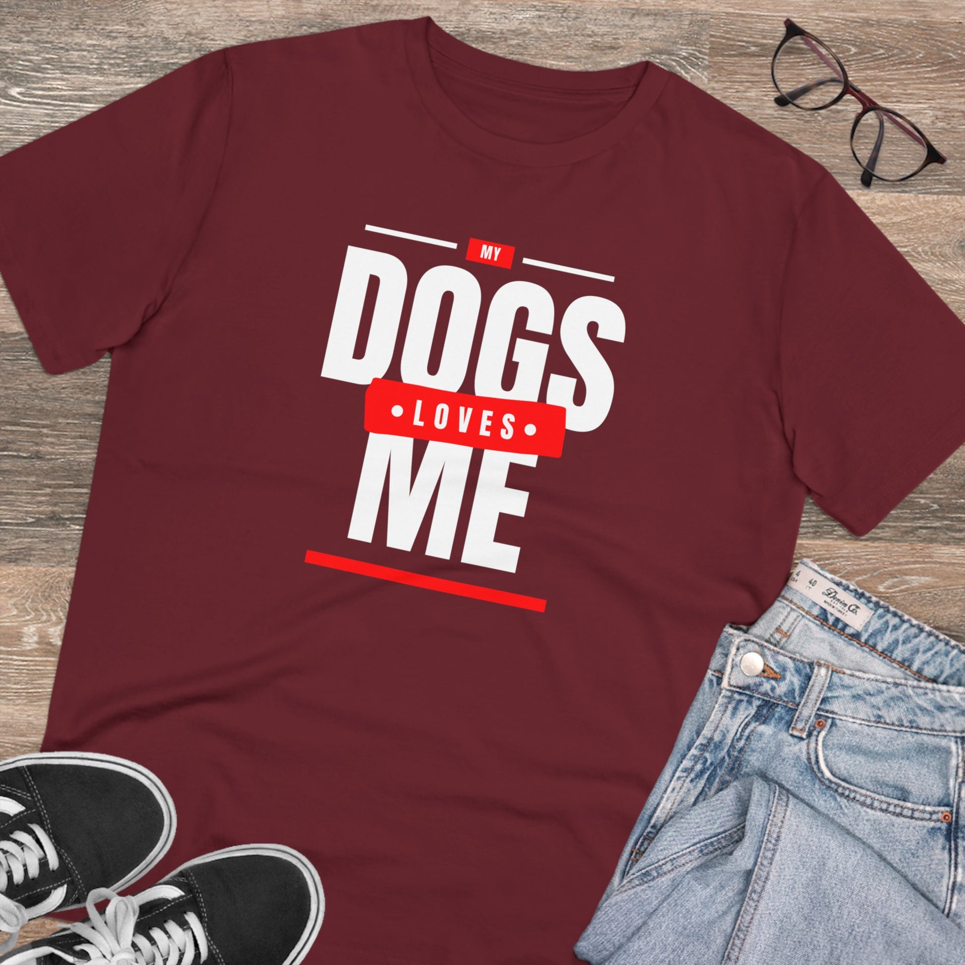 "MY DOGS LOVES ME" Soft Organic T-shirt - Unisex - Sniff Waggle And Walk