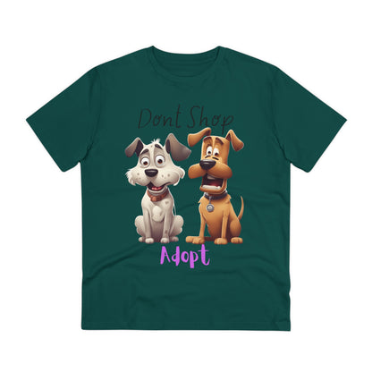 DONT SHOP ADOPT Organic ECO friendly T-shirt - Unisex - Sniff Waggle And Walk