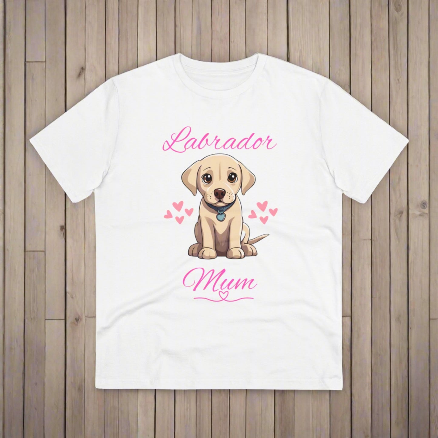 "LABRADOR MUM" Organic T-shirt - by sniffwagglenwalk™ - Sniff Waggle And Walk