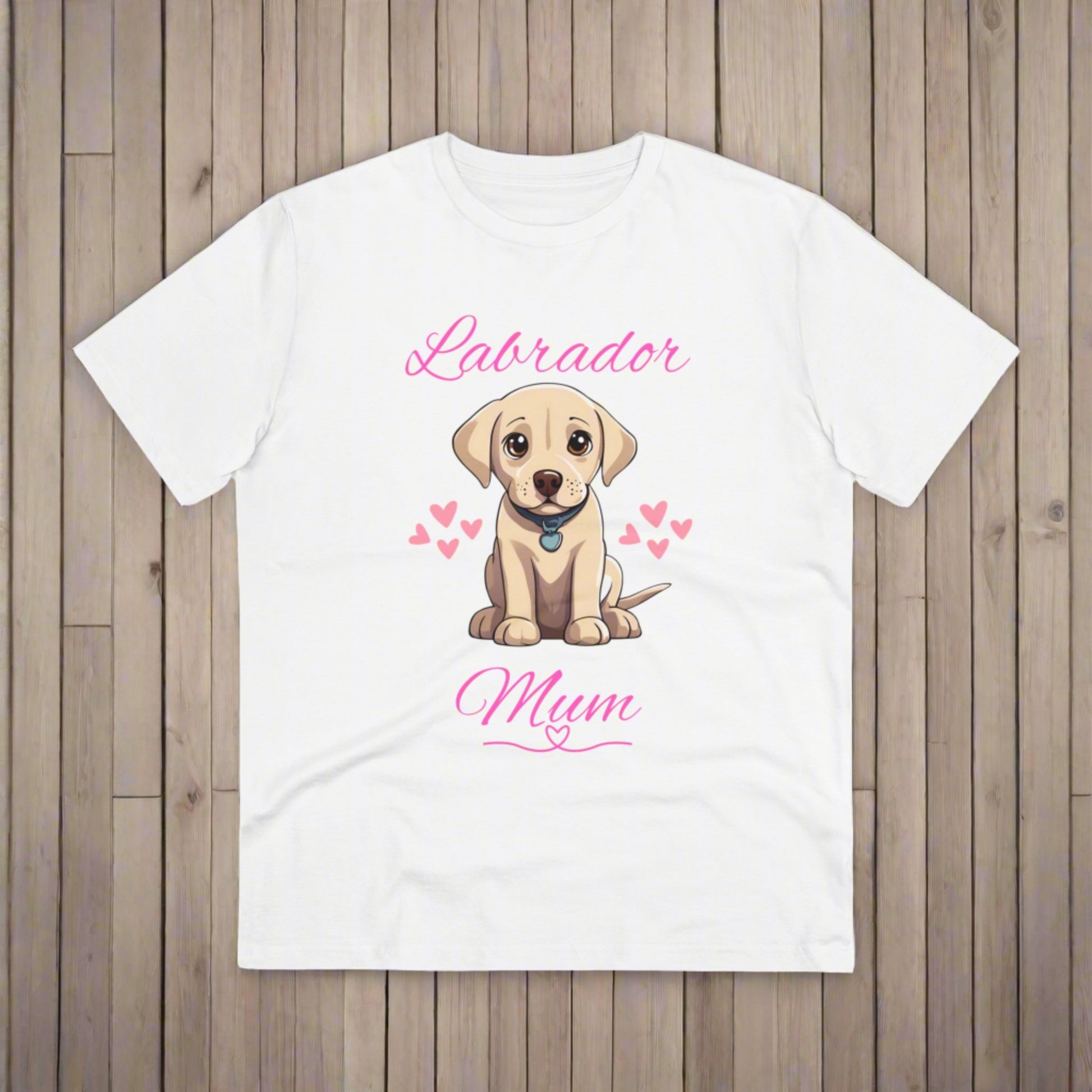 "LABRADOR MUM" Organic T-shirt - by sniffwagglenwalk™ - Sniff Waggle And Walk