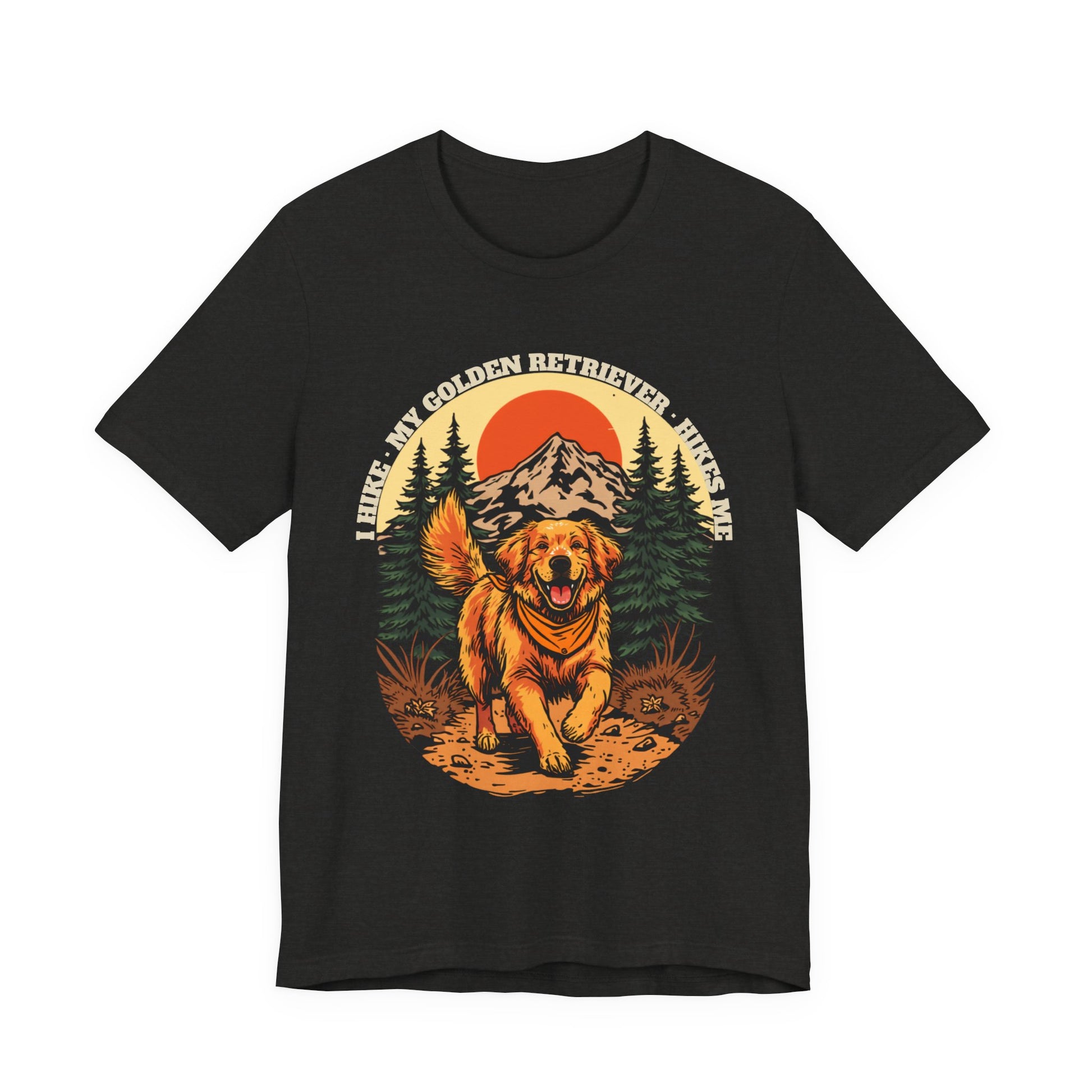 I Hike My Golden Retriever Hikes Me funny tee — SniffWaggleNWalk