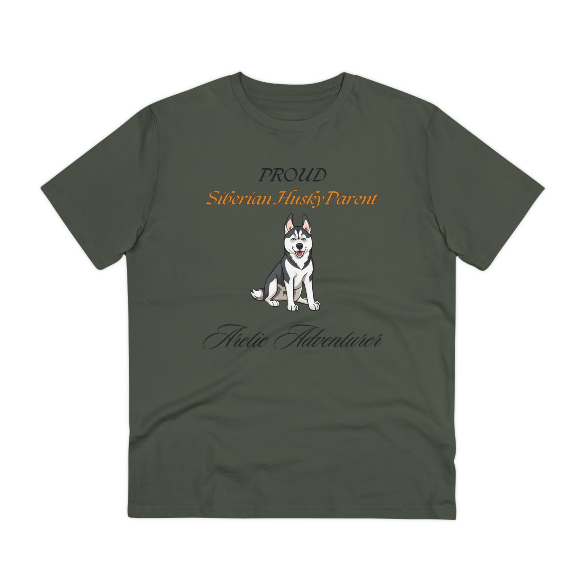 PROUD SIBERIAN HUSKY PARENT "Atlantic Adverturer" Organic T-shirt - Unisex - Sniff Waggle And Walk