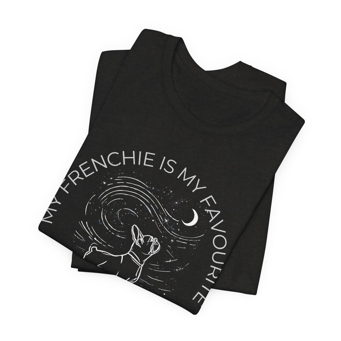 Frenchie Companion T‑Shirt — "My Frenchie Is My Favourite Cosmic Companion" Graphic Tee
