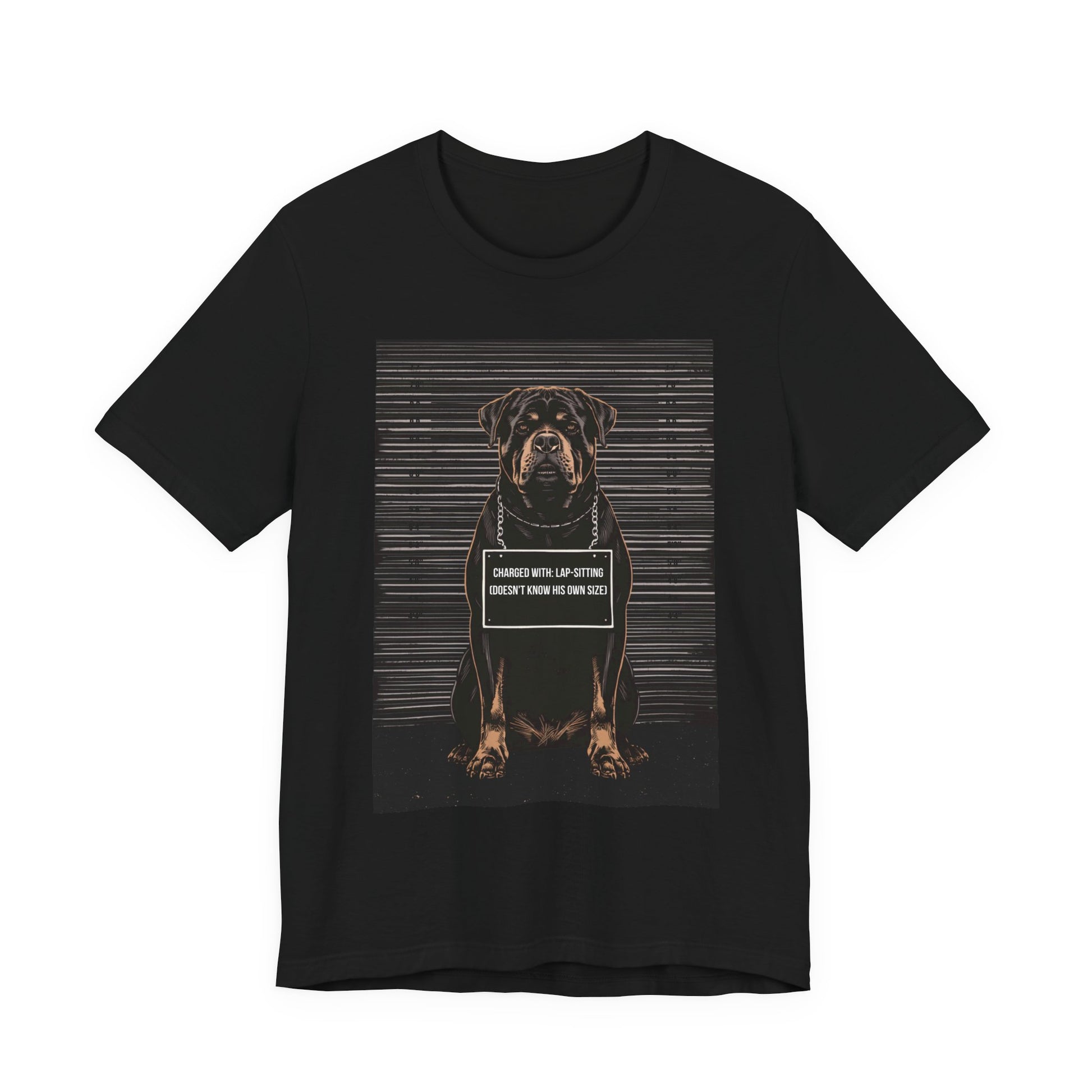 Rottweiler True Crime Night Shift t-shirt, black, back view
