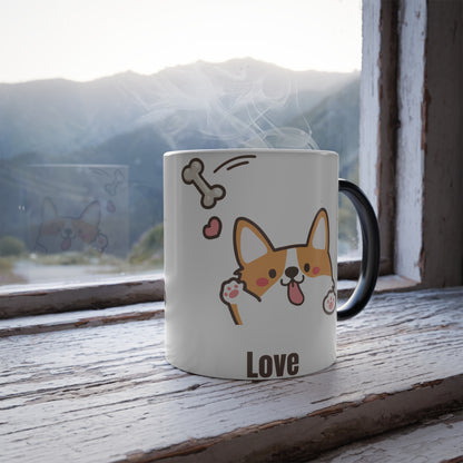 Love, Color Morphing Mug, 11oz - Sniff Waggle And Walk