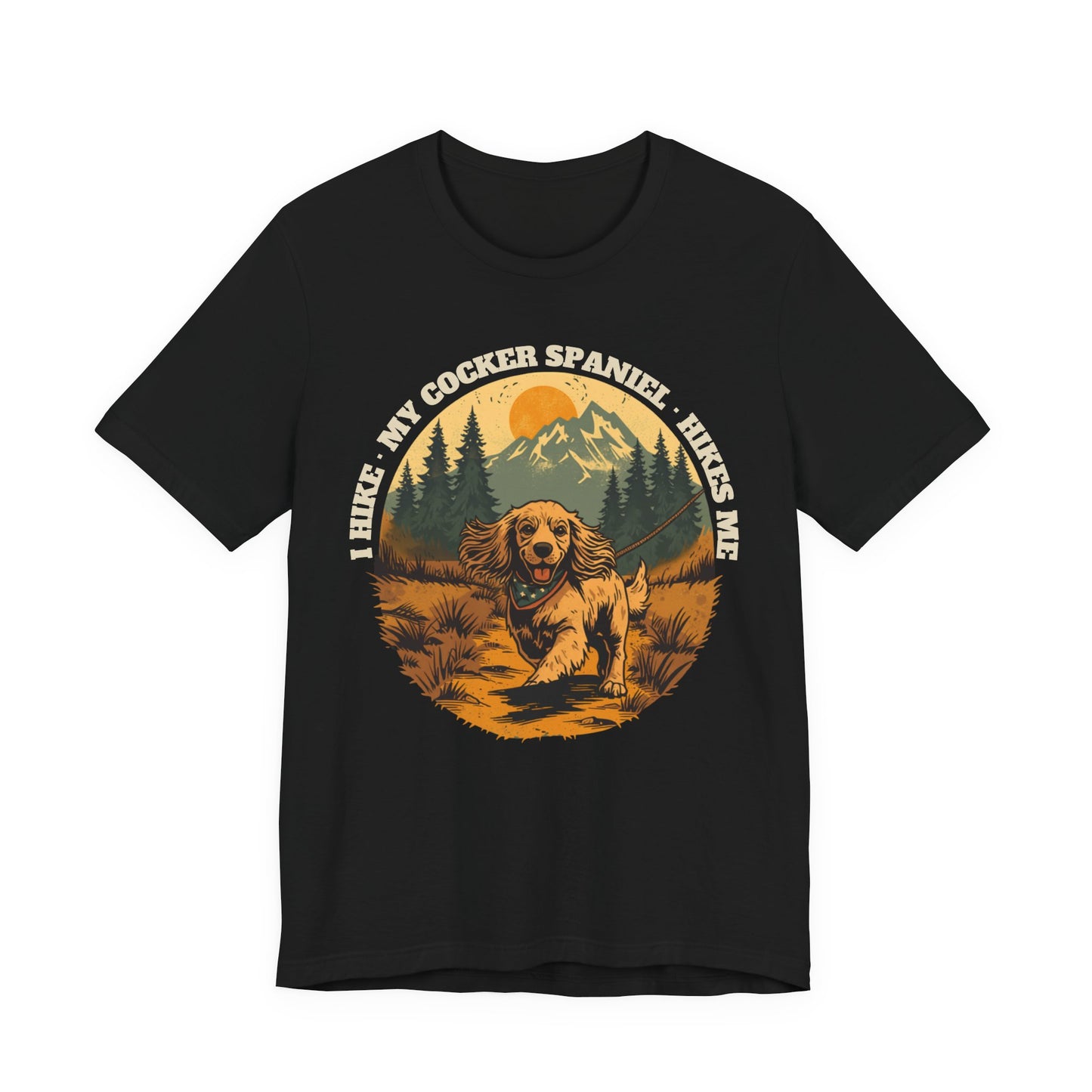 Funny cocker spaniel owner hiking gift t-shirt