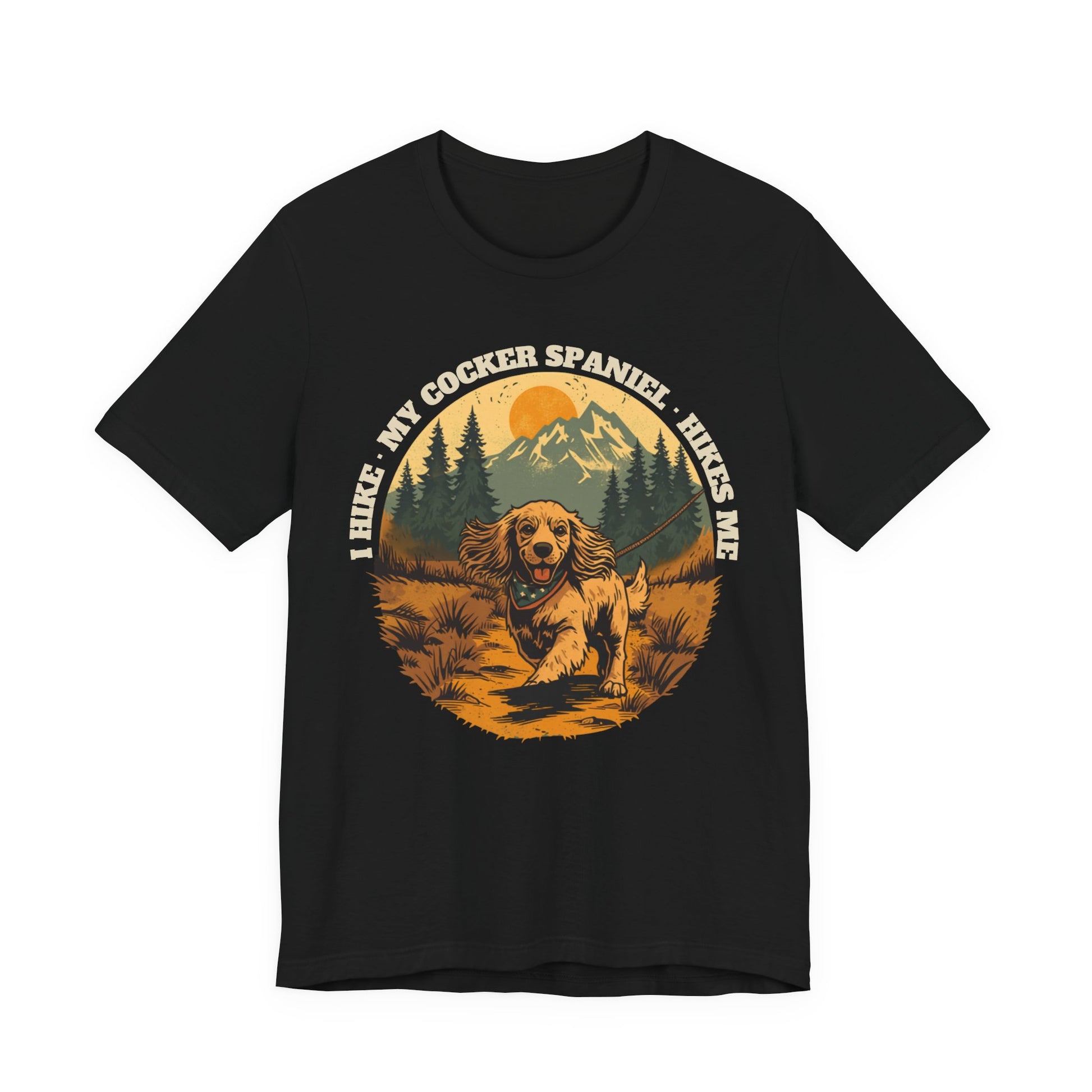 Funny cocker spaniel owner hiking gift t-shirt