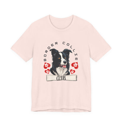 Border Collie Club tee White Bella+Canvas 3001 — SniffWaggleNWalk™