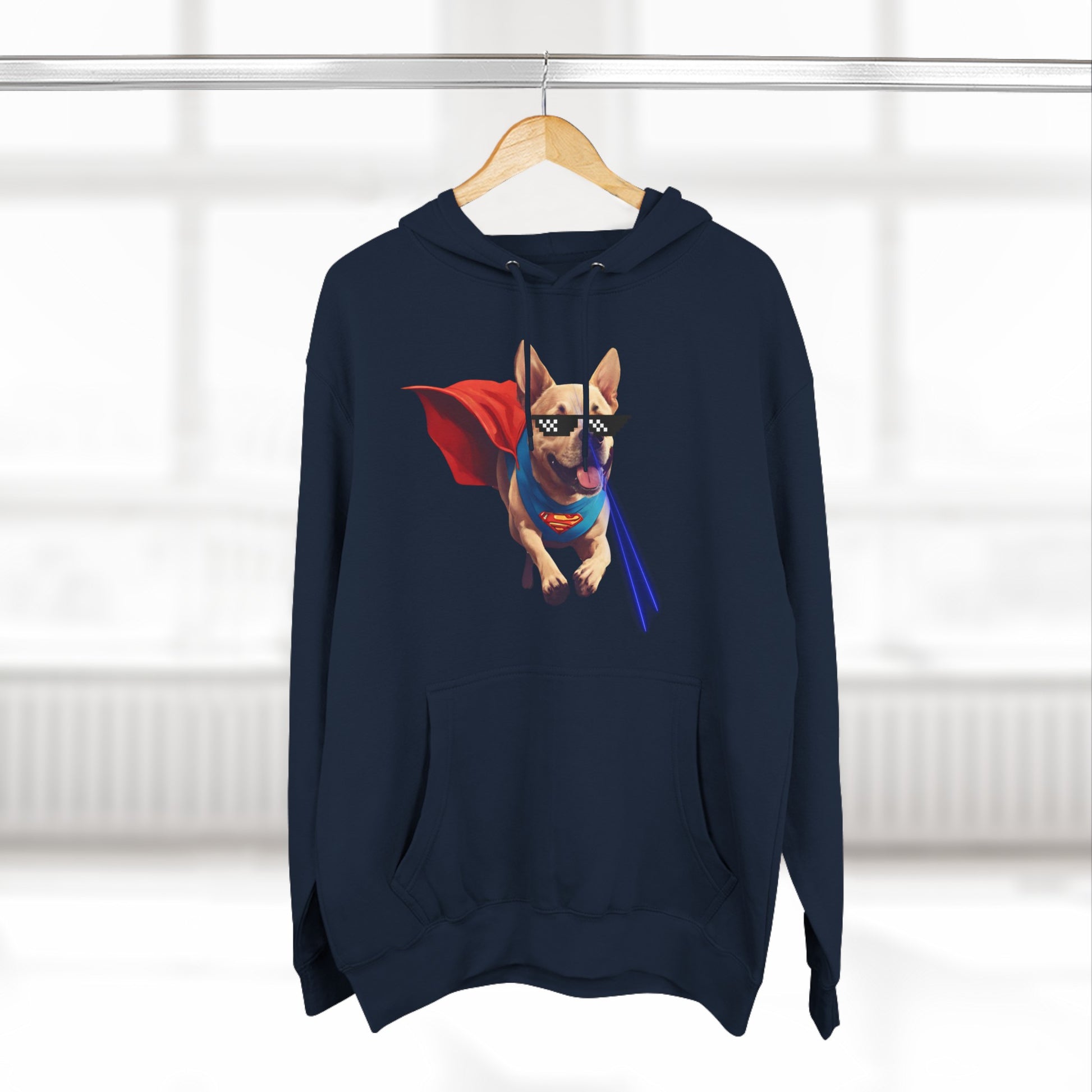 SniffwaggleNwalk™ "Super Dog" Three panel Fleece Hoodie - Sniff Waggle And Walk