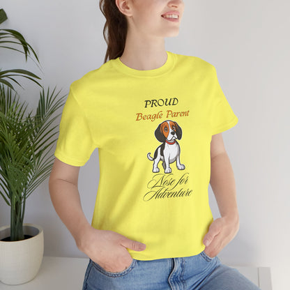 Proud Beagle Parent eco-friendly organic cotton t-shirt detail