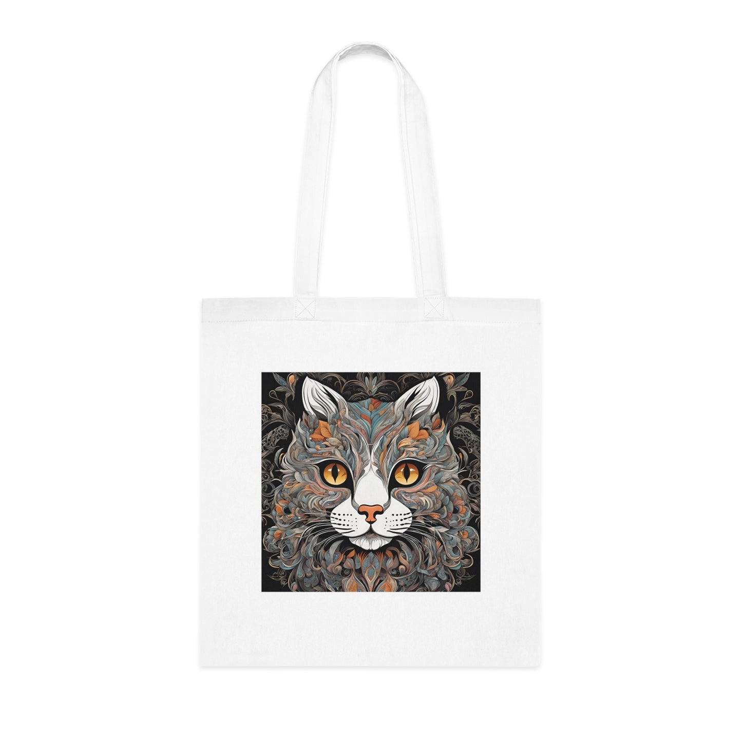 Cat Cotton Tote Bag - Double-Sided Design-Sniffwaggleandwalk™