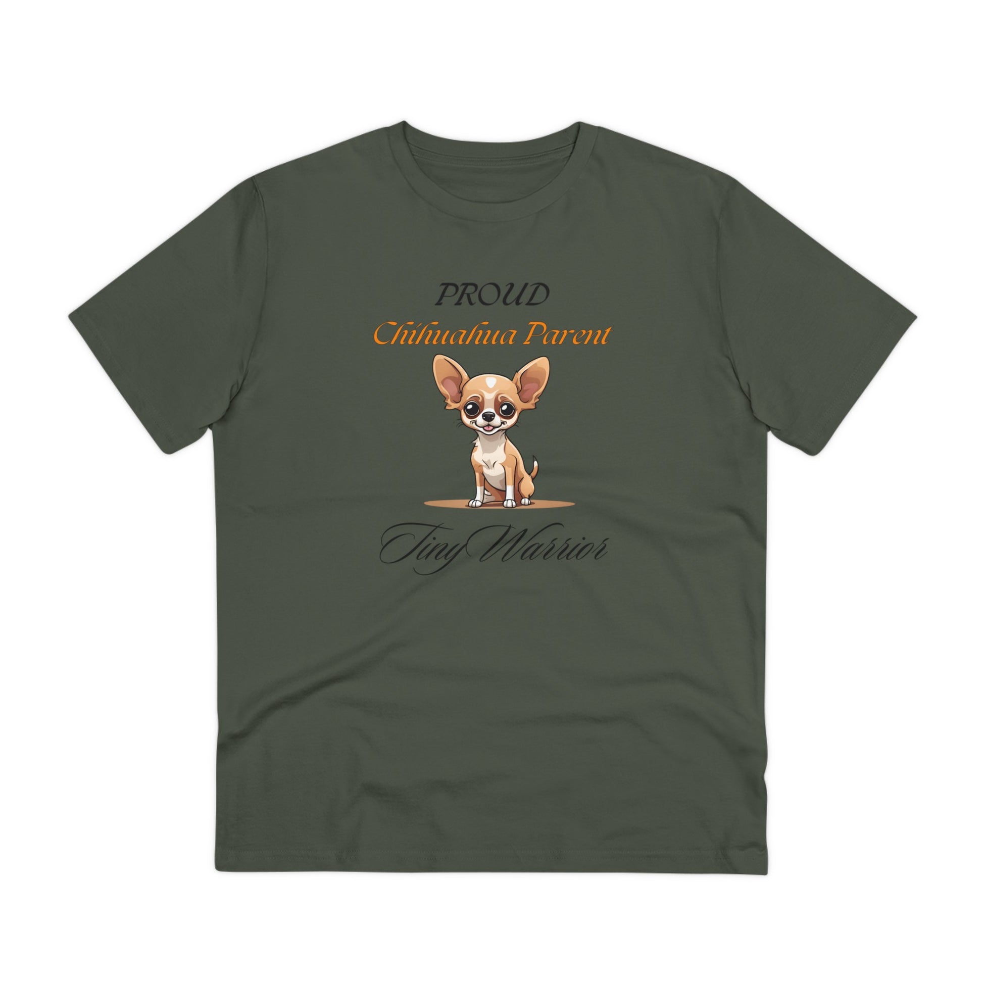 PROUD CHIHUAHUA PARENT "Tiny warrior" Organic T-shirt - Unisex - Sniff Waggle And Walk