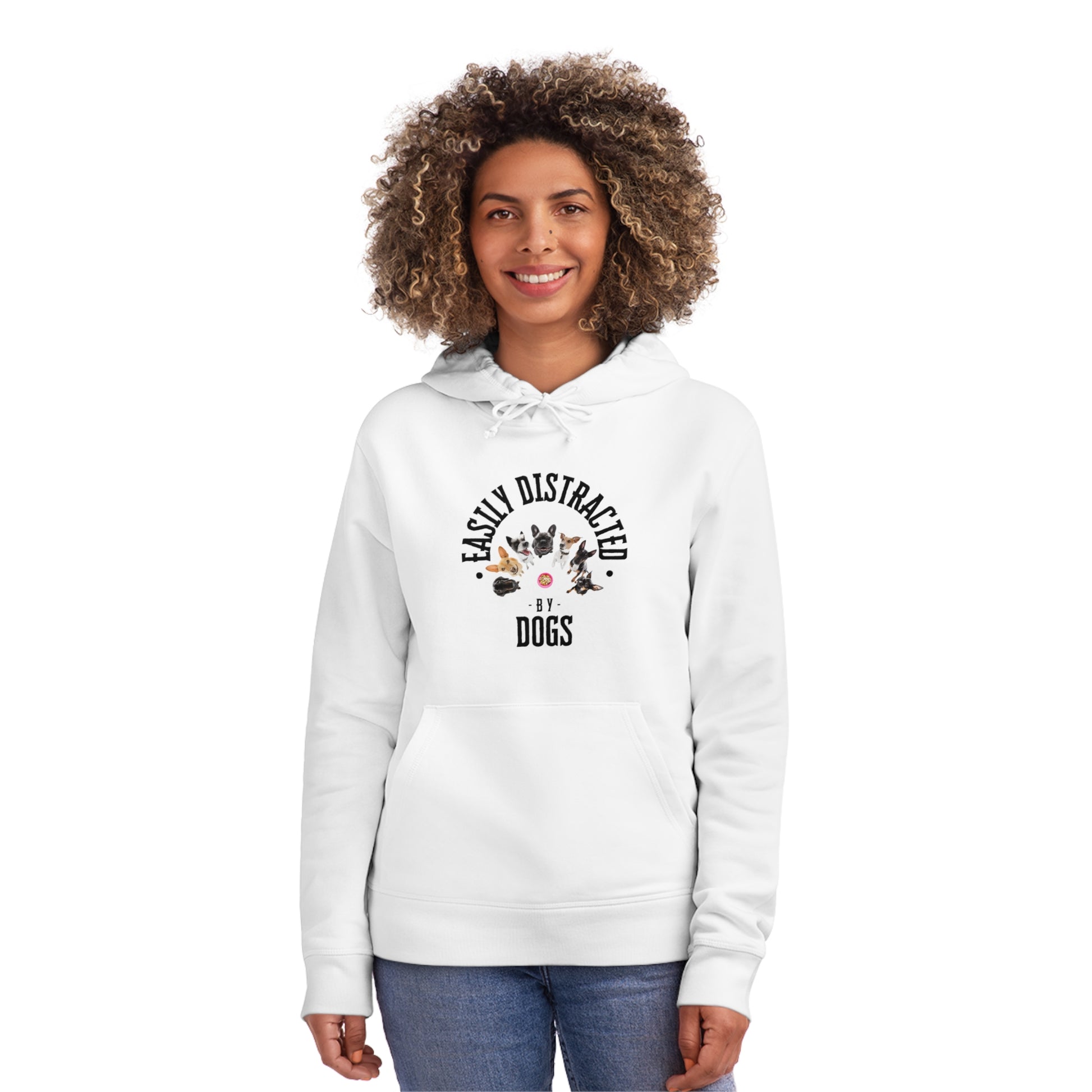 EASILY DISTRACTED BY DOGS Unisex Drummer Hoodie - Sniff Waggle And Walk