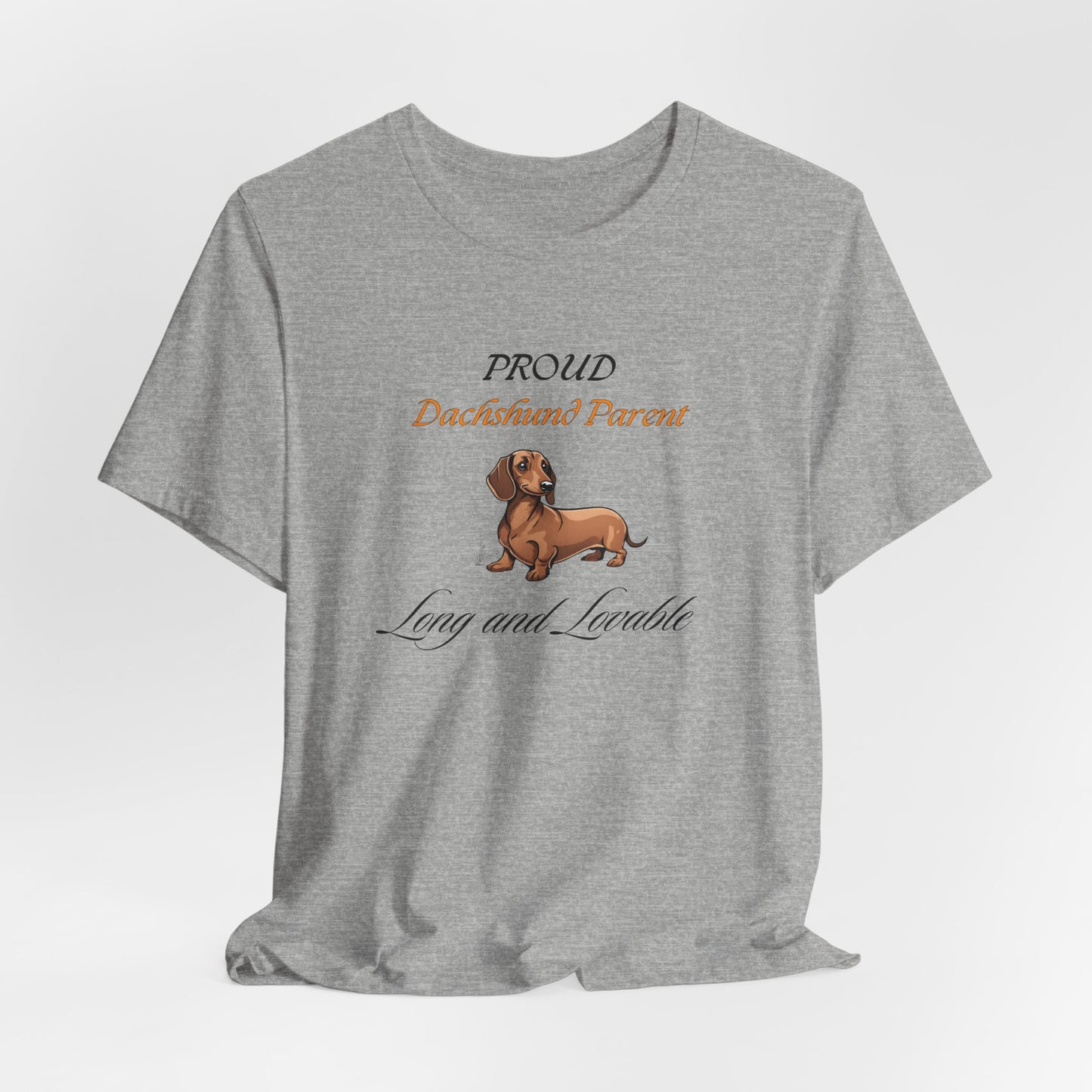 Proud Dachshund Parent t-shirt Natural lifestyle view