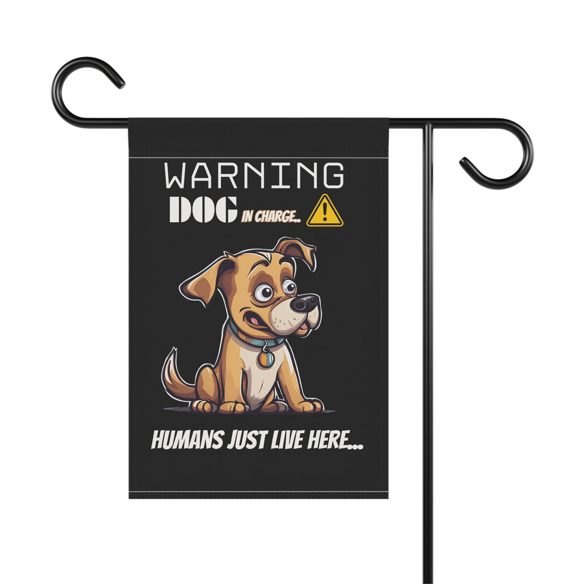 Beware Of The Dog Garden and House Banner on fence, 12x18 inch