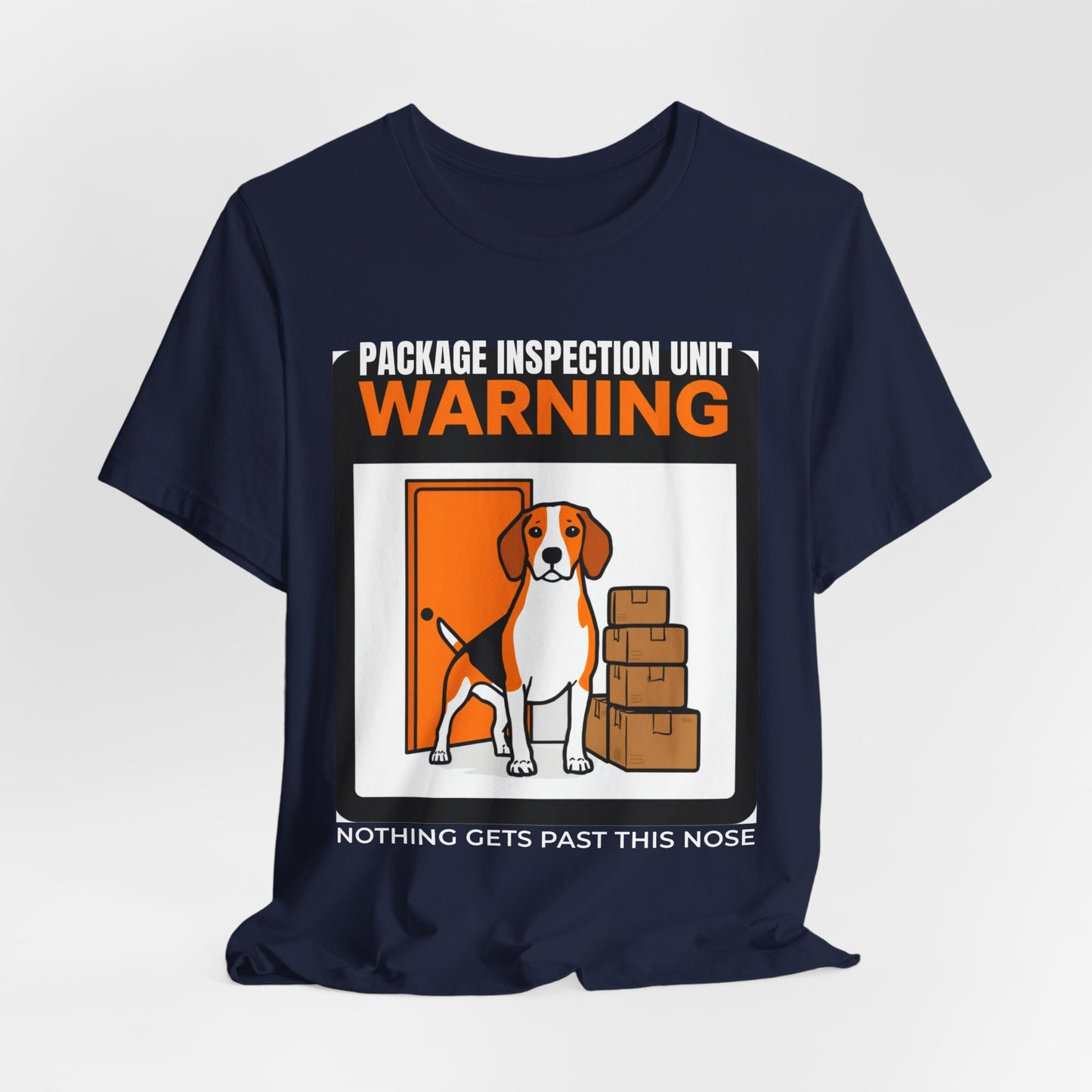 Beagle T-Shirt — Package Inspection Unit Unisex Tee — SniffWaggleNWalk™