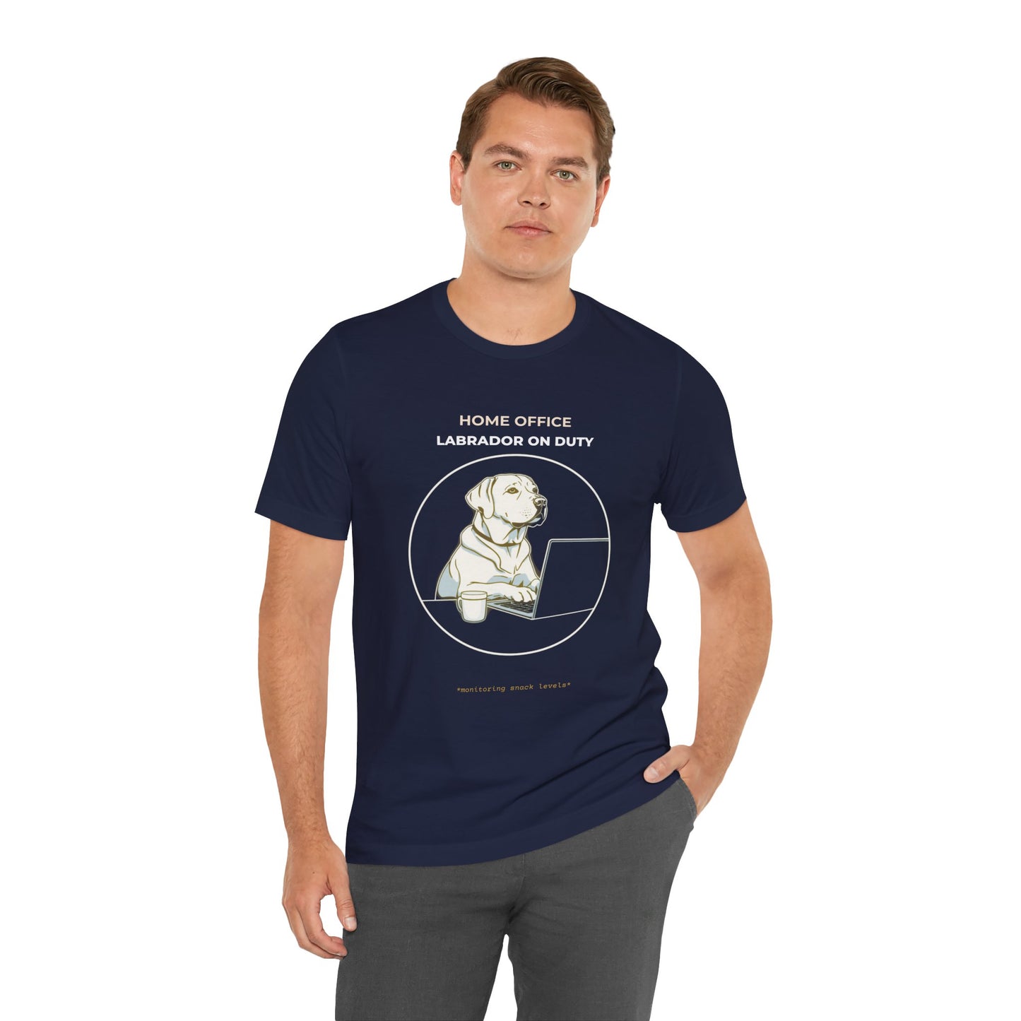 Labrador 'Home Office Labrador On Duty' T‑Shirt
