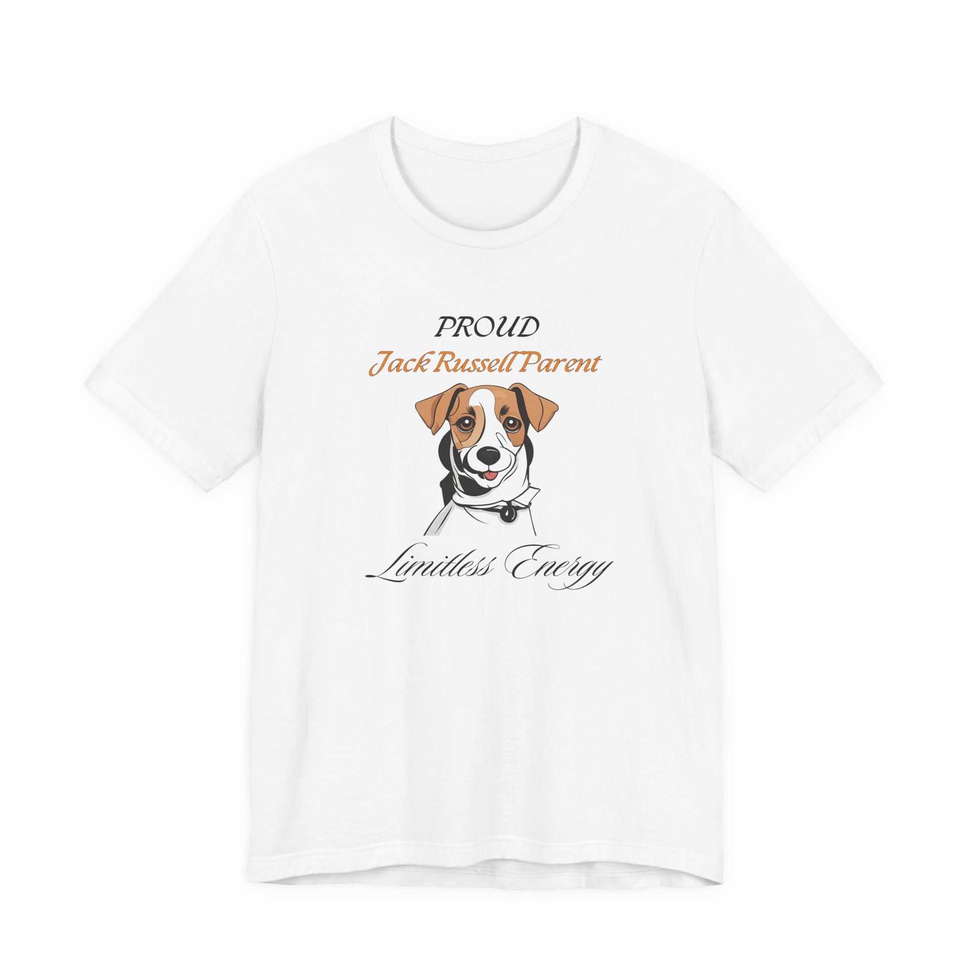 Proud Jack Russell Parent t-shirt in Athletic Heather, front view