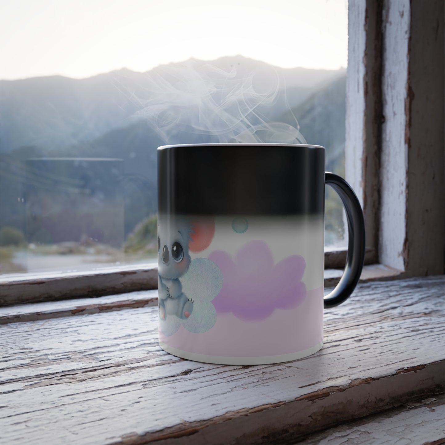 Cute ,Color Morphing Mug, 11oz - Sniff Waggle And Walk