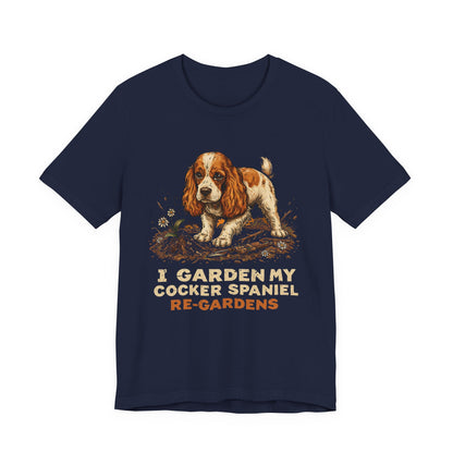 Cocker Spaniel gardening shirt size and fit