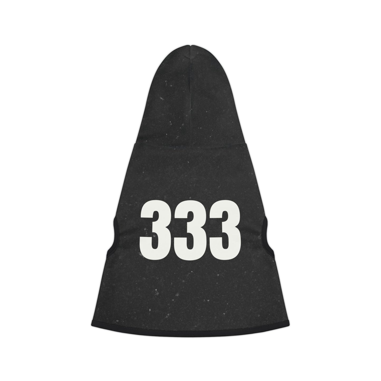 Black 333 angel number pet hoodie for dogs and cats
