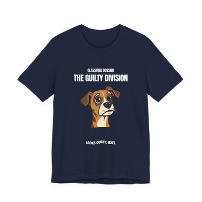 The Guilty Division Dog Tee – "Classified Dossier" Cute Boxer Puppy Shirt