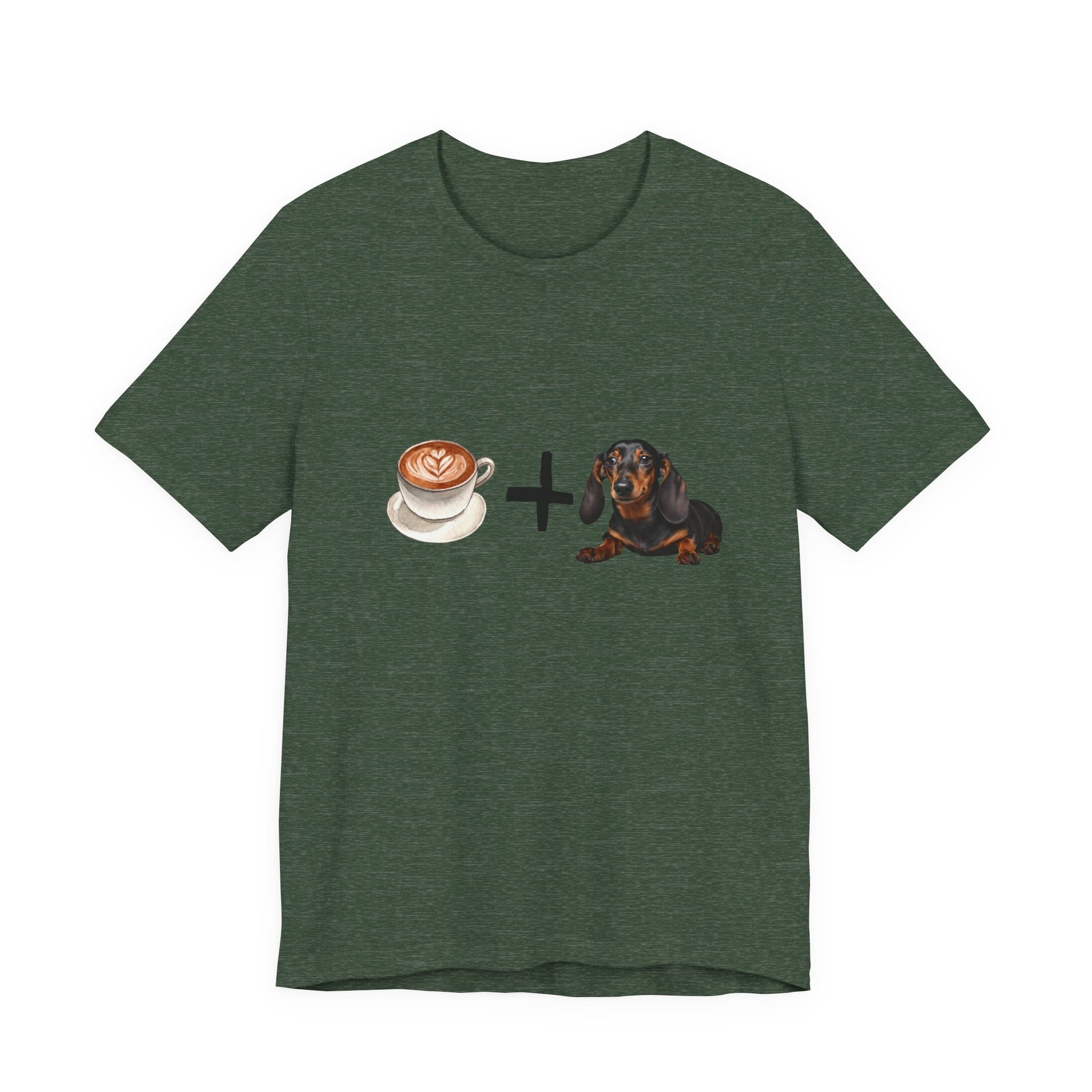 Coffee and Dachshunds T-Shirt — Red — funny Dachshund tee — SniffWaggleNWalk™