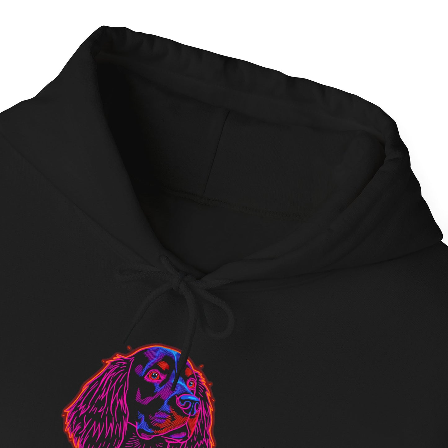 Springer Spaniel hoodie with kangaroo pocket and drawcord hood