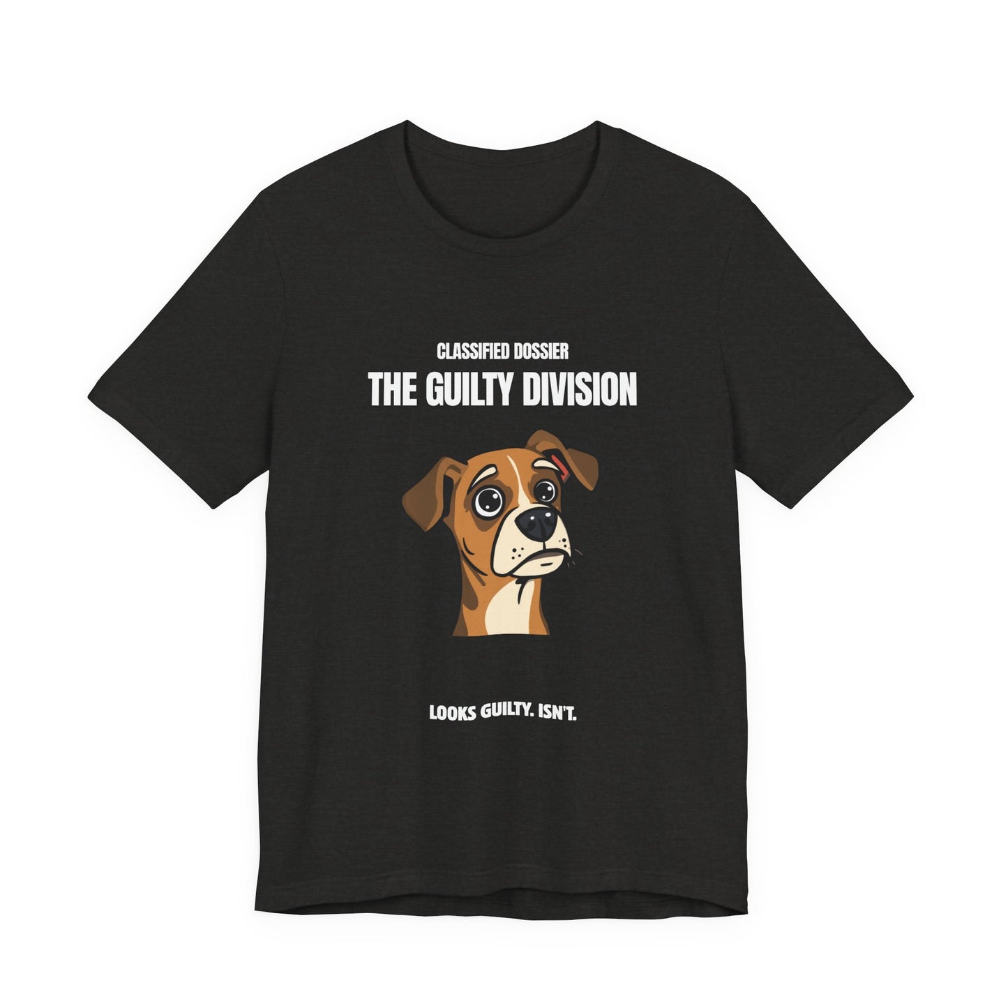 The Guilty Division Dog Tee – "Classified Dossier" Cute Boxer Puppy Shirt
