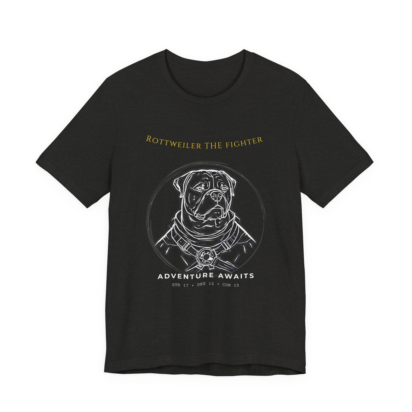 Rottweiler the fighter Adventure T-Shirt — "Adventure Awaits" Graphic Tee