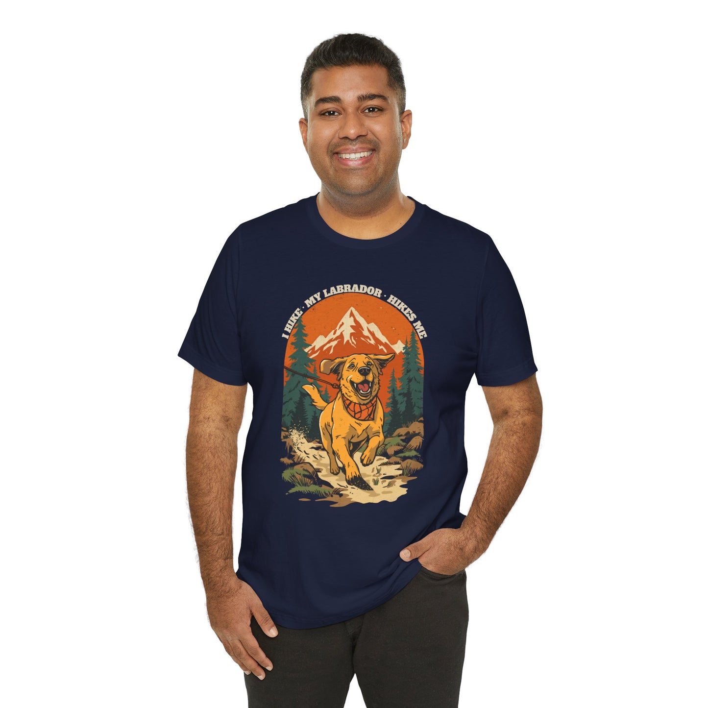 Funny labrador hiking dog lover shirt