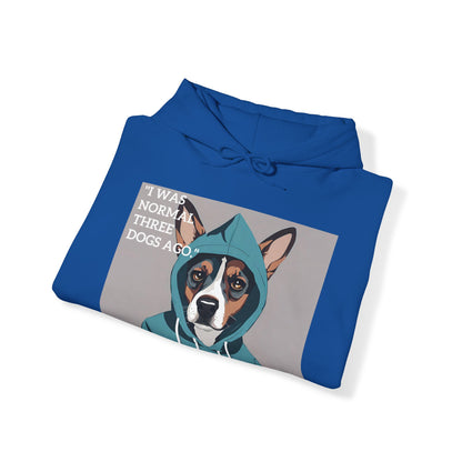 Unisex Heavy Blend™ I was normal three dogs ago Hooded Sweatshirt - Sniff Waggle And Walk